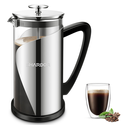 فیلتر قهوه ساز فرنچ پرس برقی بدون BPA از استیل ضد زنگ ABS 2 لایه فیلتر 1000 میلی لیتری