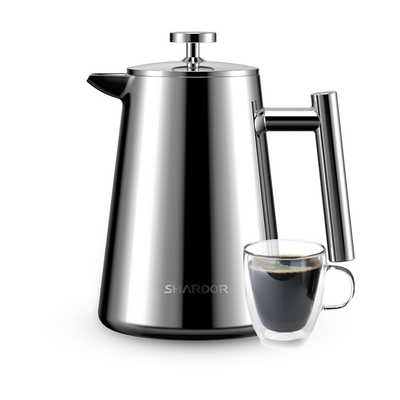 1000ml/34oz فولاد ضد زنگ پیستون قهوه جوش 13.4*20.5cm