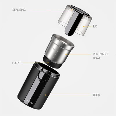 آسیاب قهوه برقی خانگی قابل جدا شدن Easy Clean فنجان فولاد ضد زنگ CG628B