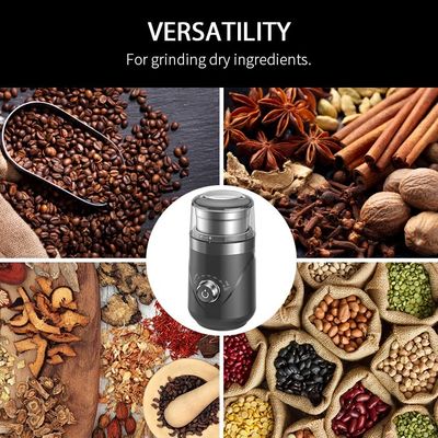 آسیاب لوبیا قابل حمل ABS آسیاب اسپرسو خانگی برقی قفل ایمنی فولاد ضد زنگ